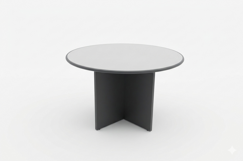 Round Meeting Table - Grey